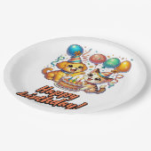 おもしろい&カワイバースデーパピー&キットンパーティー ペーパープレート (アングル)