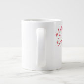 おもしろい「キス」ロマンチックなクリスマス写真ミスタントー ジャンボコーヒーマグカップ (裏面)