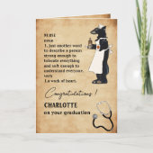 おもしろい&キュートおめでとうナース カード (正面)