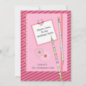 おもしろい&クかわいらしラスメート/学校誕生日招待状 招待状 (正面)