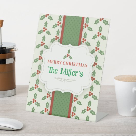 おもしろい!クリスマスのペデスタルパーソナライズされたのサイン名を追加 台座サイン (インサイチュ)