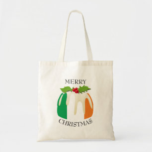 おもしろい クリスマスプラムプリン アイルランド国旗 トートバッグ