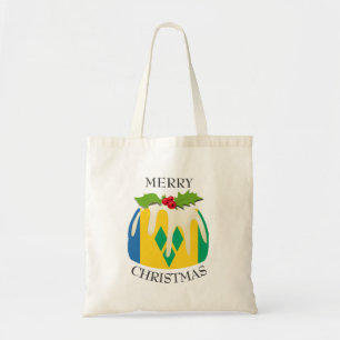 おもしろい クリスマスプリン セントビンセント国旗 トートバッグ