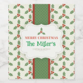 おもしろい!クリスマスワインラベパーソナライズされたル – 名前の追加 ワインラベル (シングルラベル)