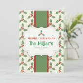 おもしろい!クリスマス招待状パーソナライズされた- – 名前の追加 招待状 (スタンド正面)