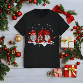 おもしろい クリスマス ノーム 野球 Tシャツ