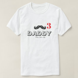 おもしろい クールな ヒゲのカスタム Daddy&子供たちの名前 Tシャツ