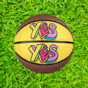 おもしろい「クールYES」エはっきりしたイカラフルラ ミニバスケットボール