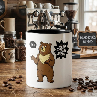 おもしろい グランピーベア コーヒー が必要 ツートーンマグカップ