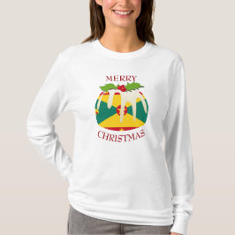 おもしろい |グレナダ |クリスマスプリンTシャツ Tシャツ