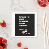 おもしろい:ケーキ紙ナプキン。カップケーキのユーモア。 スタンダードカクテルナプキン (インサイチュ)