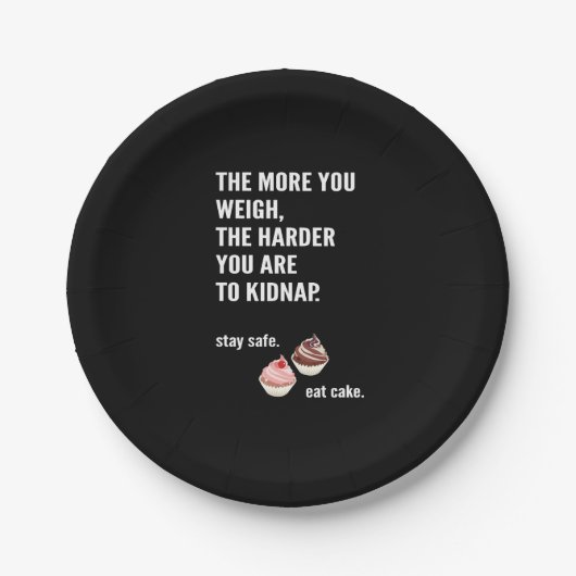 おもしろい:ケーキ紙プレート。カップケーキユーモア。 ペーパープレート (正面)