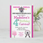 おもしろい&ゲームズガールズカーニバルパーティの招待状 招待状 (スタンド正面)