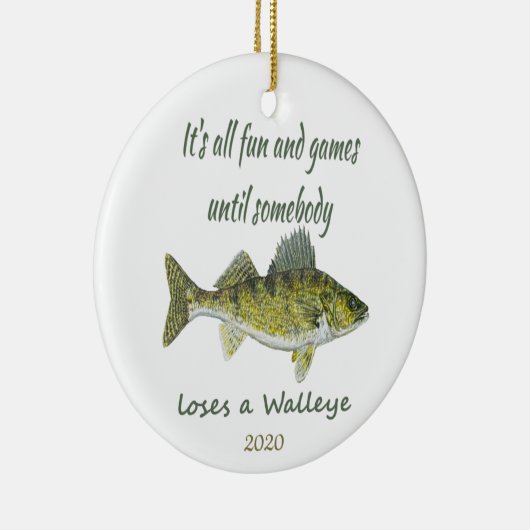 おもしろい&ゲーム誰かが日付のWalleyeを失うまで セラミックオーナメント (右)