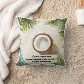 おもしろい&ココナッツやる気を起こさせるプリントクッション クッション (ブランケット)