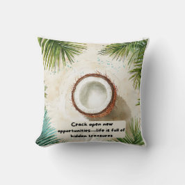 おもしろい&ココナッツやる気を起こさせるプリントクッション クッション