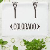 おもしろい、コロラド州のかんじきのイラストレーションの芸術プロダクト キッチンタオル (折り畳み)