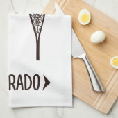 おもしろい、コロラド州のかんじきのイラストレーションの芸術プロダクト キッチンタオル (四つ折り)