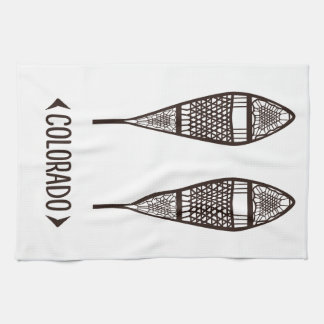 おもしろい、コロラド州のかんじきのイラストレーションの芸術プロダクト キッチンタオル