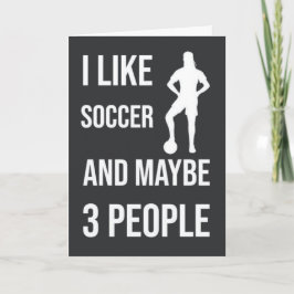 おもしろい サッカー ガール カード プレーヤー スポーツ ユーモア チーム