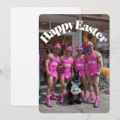 おもしろい&サッシイースターバニーパーティー シーズンカード (正面/裏面)