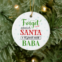 おもしろい サンタを忘れてBABA クリスマス オブジェ