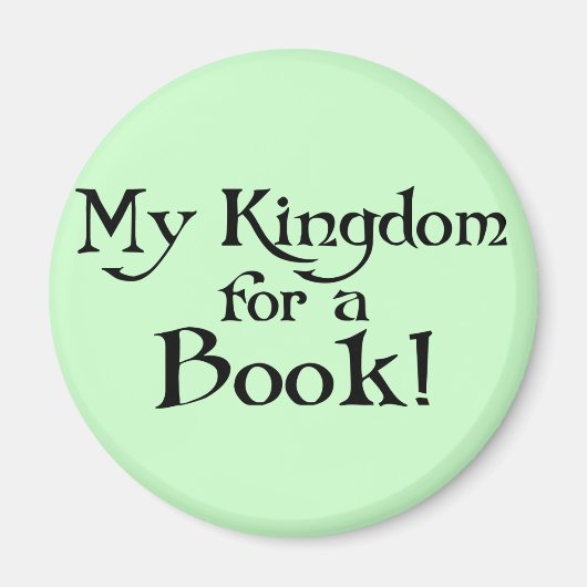 おもしろい・シェイクスピア私の王国の本の贈り物 マグネット (正面)