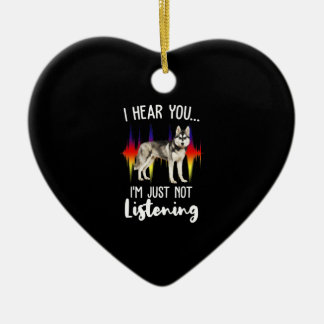 おもしろい·シベリアン·ハスキー·ユー セラミックオーナメント