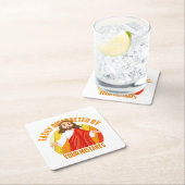 おもしろい スクエアペーパーコースター (インサイチュ)