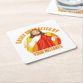 おもしろい スクエアペーパーコースター (アングル)