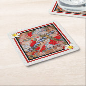 おもしろい スクエアペーパーコースター (アングル)