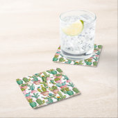 おもしろい スクエアペーパーコースター (インサイチュ)