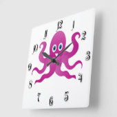 おもしろい スクエア壁時計 (傾斜)