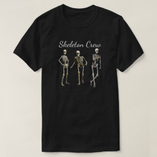 おもしろい"スケルトンクルー"不気味なスケルトンデザインT-Shi Tシャツ