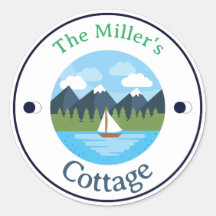 おもしろい!ステッカー – コテージパーソナライズされた- – 名前の追加