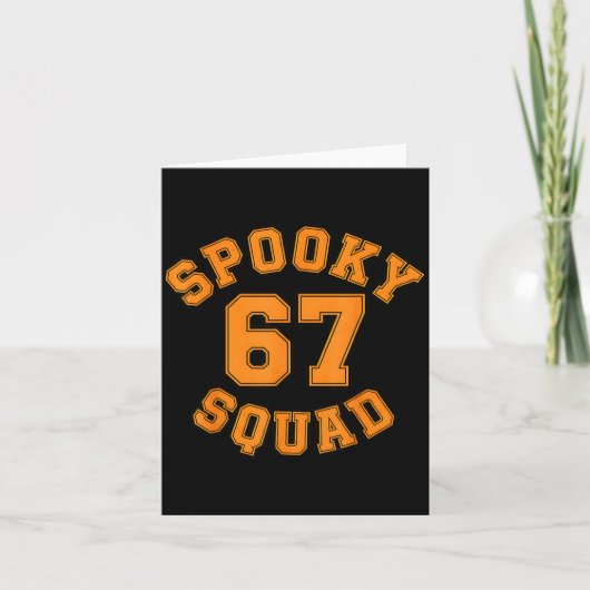 おもしろい スプーキー スクワッド 67 キッズ ハロウィン 67 幽霊 カード (正面)