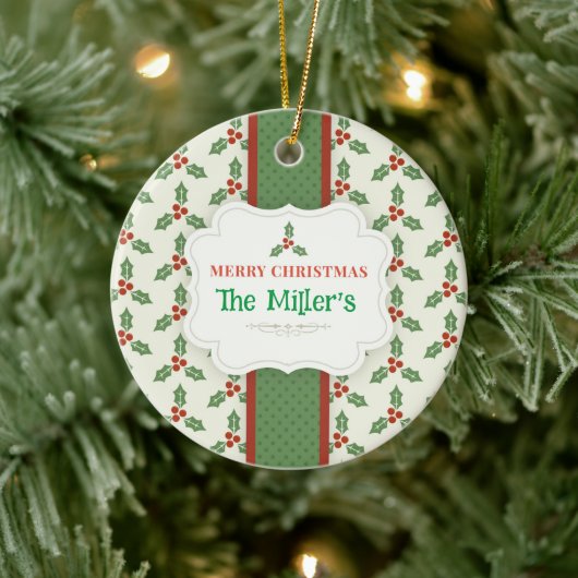 おもしろい!セラミックオーナメントパーソナライズされた- – 名前の追加 セラミックオーナメント (ツリー)