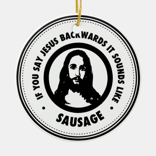 おもしろい セラミックオーナメント (正面)