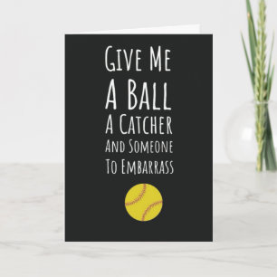 おもしろい ソフトボール ピッチャー カード プレーヤー スポーツ ガールズ