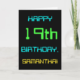 おもしろい・デジタル・コンピューティングをテーマにした第19誕生日 カード