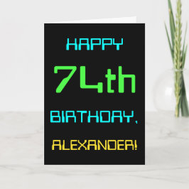 おもしろい·デジタル·コンピューティング·テーマの第74誕生日 カード