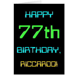 おもしろい·デジタル·コンピューティング·テーマの第77誕生日