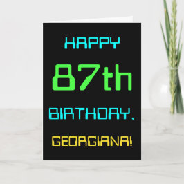 おもしろい·デジタル·コンピューティング·テーマの第87誕生日 カード