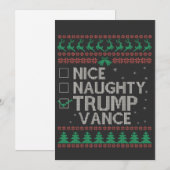 おもしろい トランプ ヴァンス 選挙 ダサい クリスマス スウェーター (正面/裏面)