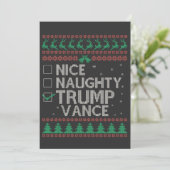 おもしろい トランプ ヴァンス 選挙 ダサい クリスマス スウェーター (スタンド正面)