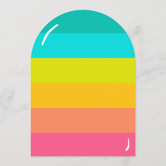 おもしろい&トレンディーサマーポップシクルアエージ誕生日 招待状 (裏面)