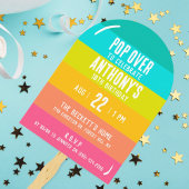 おもしろい&トレンディーサマーポップシクルアエージ誕生日 招待状