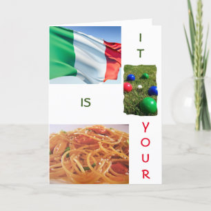 おもしろい&トータルイタリアンスタイル誕生日カード カード