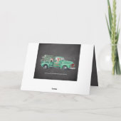 おもしろい·ドイツの羊飼いがヴィンテージ·トラック·ホリデー シーズンカード (裏面)