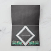 おもしろい·ドイツの羊飼いがヴィンテージ·トラック·ホリデー シーズンカード (内部)